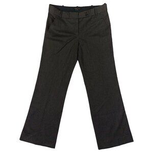 BCBG Maxazria Women’s Dark Gray Herringbone Straight Wide Leg Pants Size 12